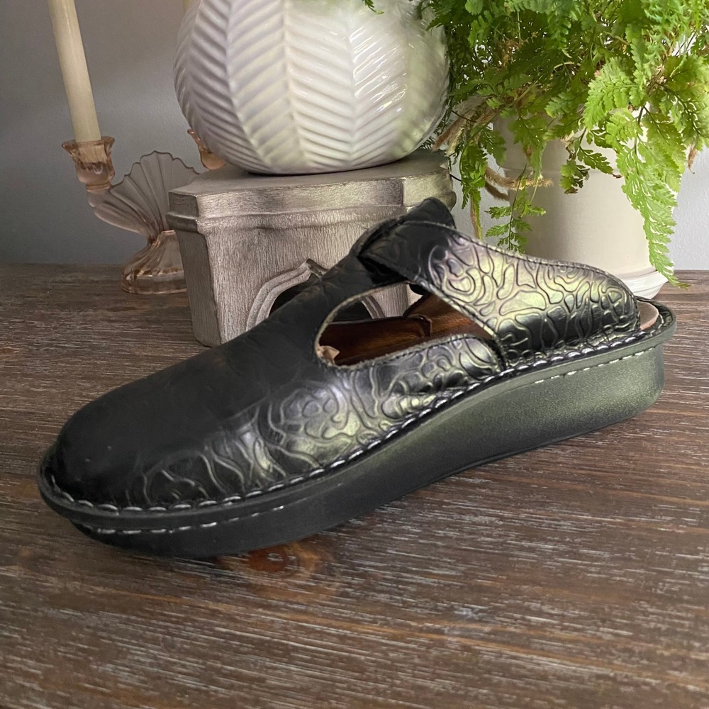 Alegria Classic Leather Slip On Mules Clogs Shoes Womens 42 US‎ 11.5-12 Black - Picture 4 of 6